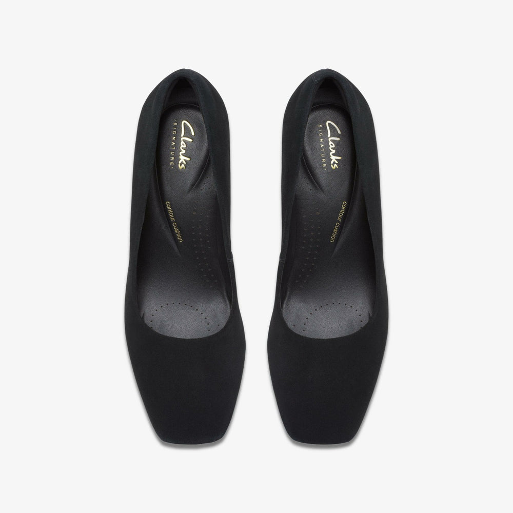 Fernie Court Black Suede | Clarks