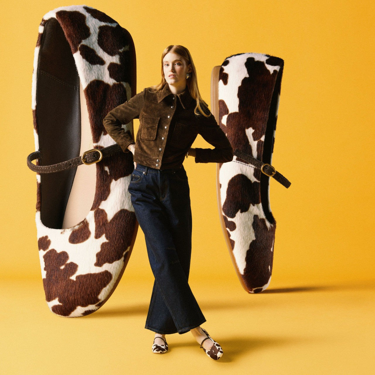 Livia Sky Cow Print | Clarks Onsale