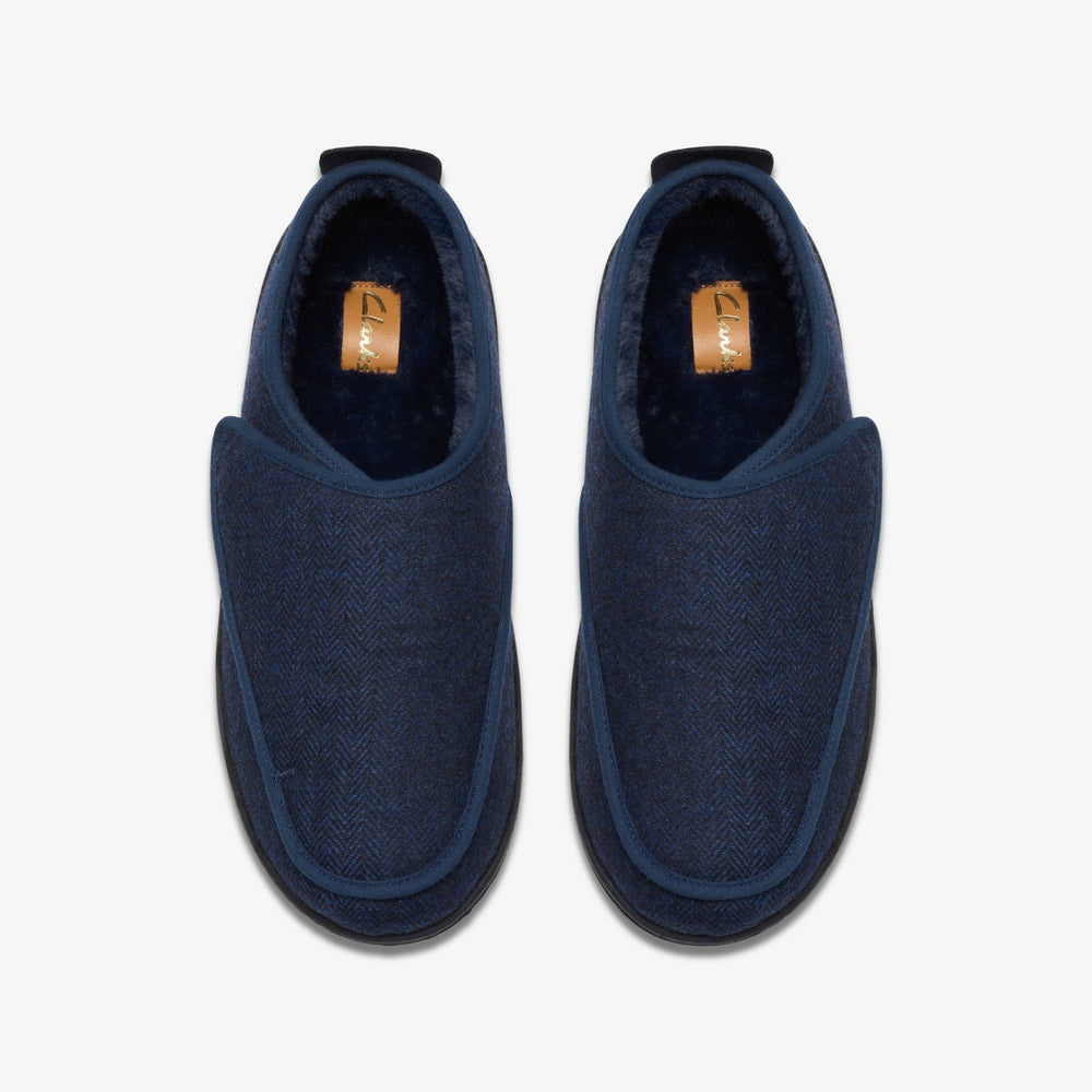 King Riptape Slipper Navy Interest | Clarks For Sale
