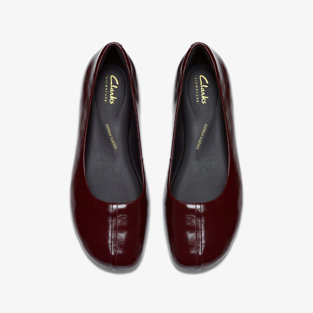 Livia Lily Burgundy Patent | Clarks Discount
