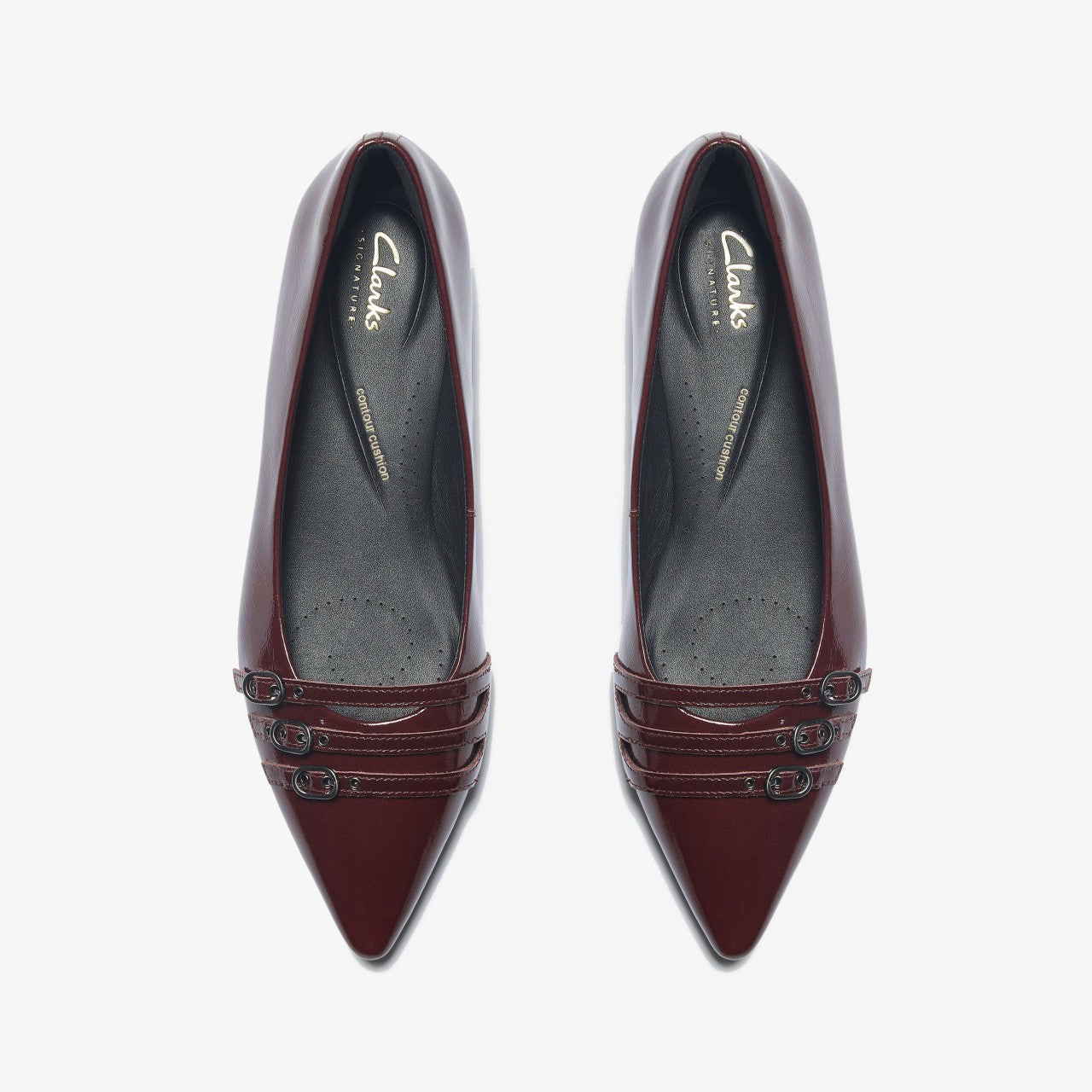 Sensa 15 Strap Burgundy Patent | Clarks Discount