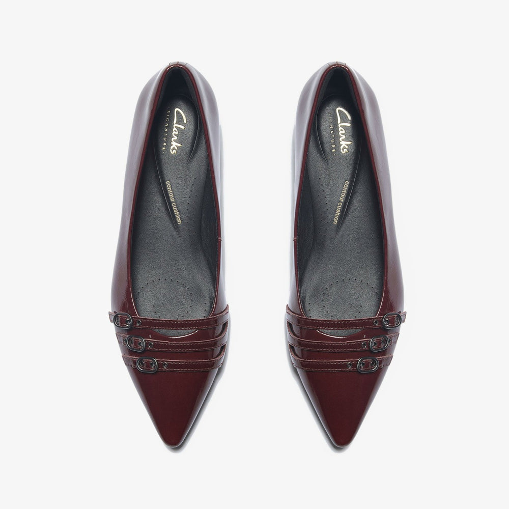 Sensa 15 Strap Burgundy Patent | Clarks Discount