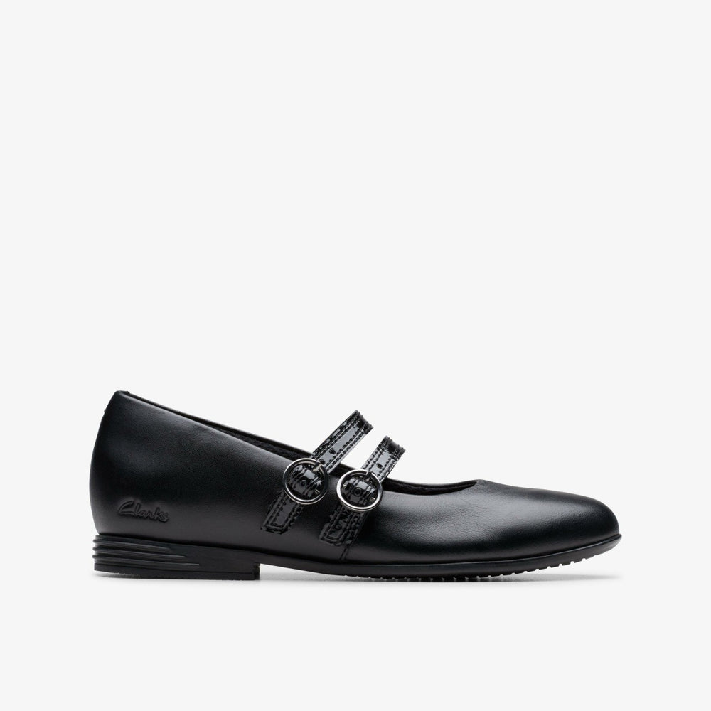 Finja Bar Older Black Leather | Clarks Onsale