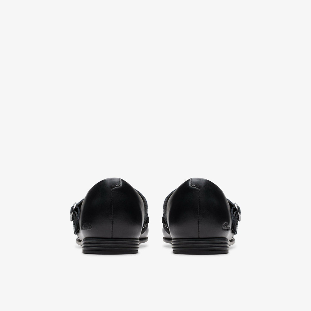 Finja Bar Older Black Leather | Clarks Onsale