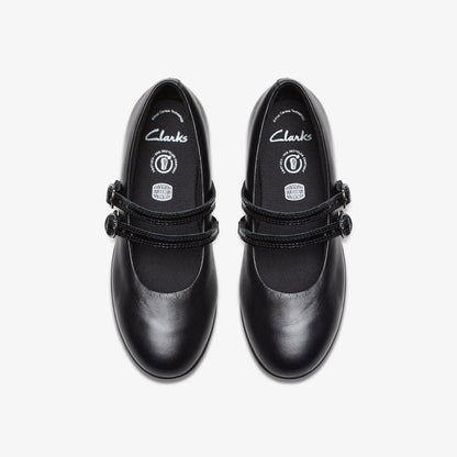 Finja Bar Older Black Leather | Clarks Onsale