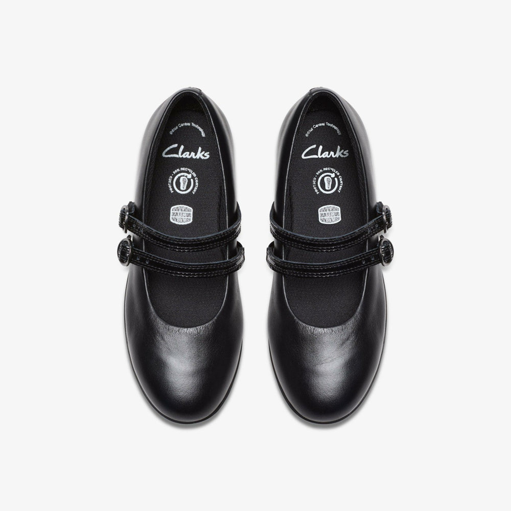 Finja Bar Older Black Leather | Clarks Onsale