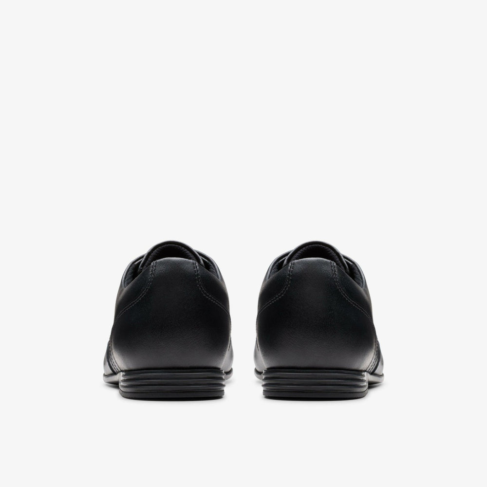 Finja Wing Youth Black Leather | Clarks For Sale