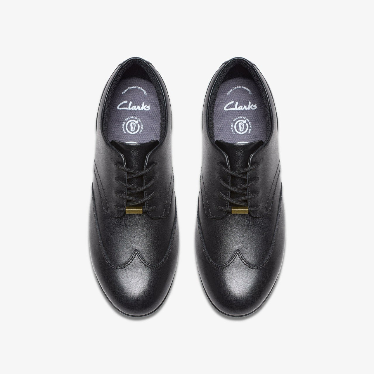 Finja Wing Youth Black Leather | Clarks For Sale