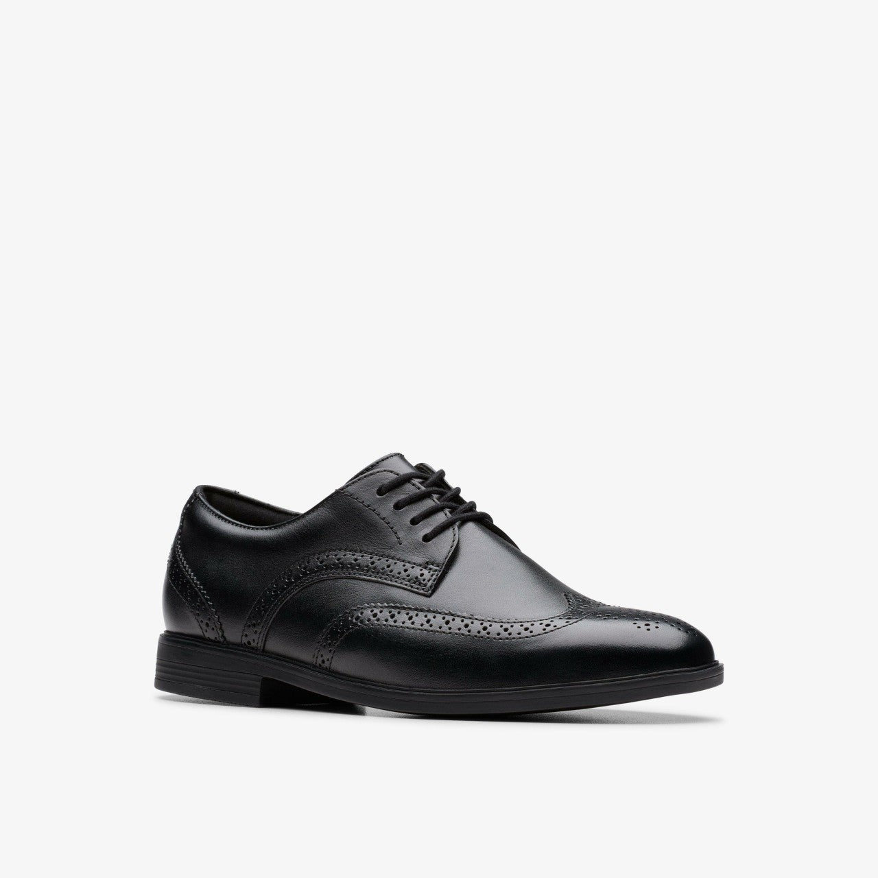 Jonwin Wing Youth Black Leather | Clarks For Sale