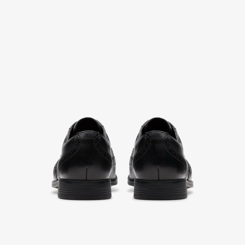 Jonwin Wing Youth Black Leather | Clarks For Sale