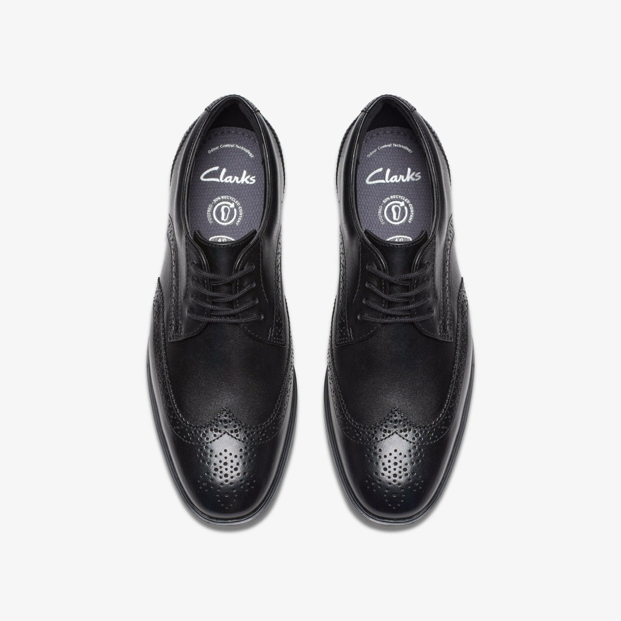 Jonwin Wing Youth Black Leather | Clarks For Sale