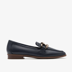 Sarafyna Iris Navy Leather | Clarks For Sale