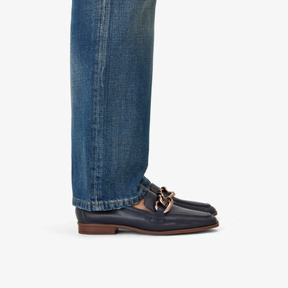 Sarafyna Iris Navy Leather | Clarks For Sale