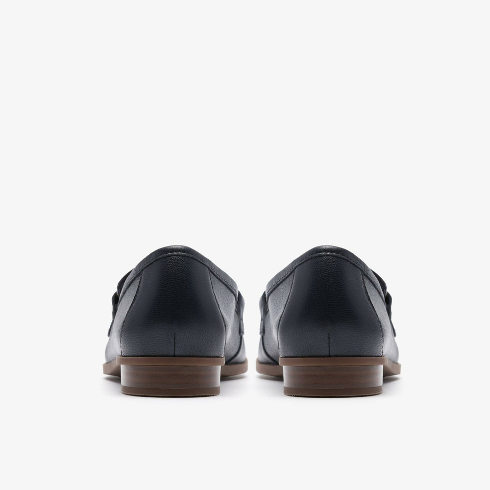 Sarafyna Iris Navy Leather | Clarks For Sale
