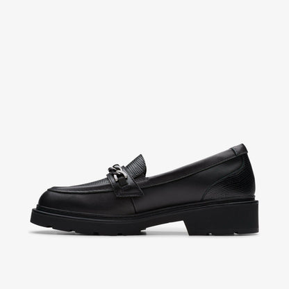 Eris Edge Youth Black Leather | Clarks Sale