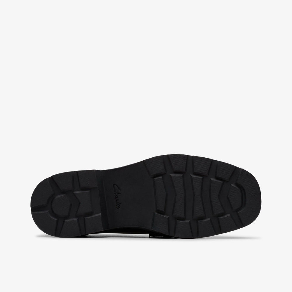Eris Edge Youth Black Leather | Clarks Sale