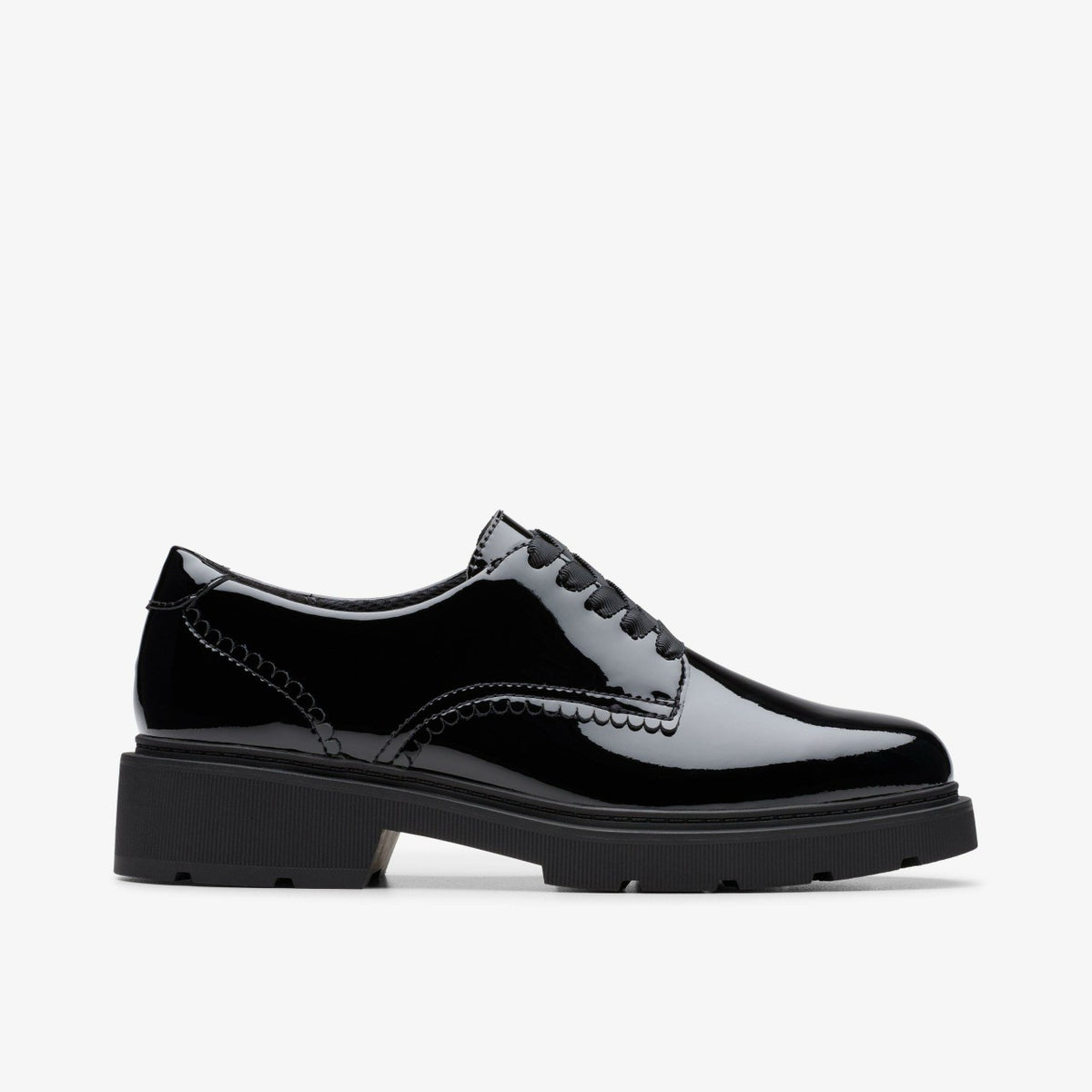 Eris Pure Youth Black Patent | Clarks Discount