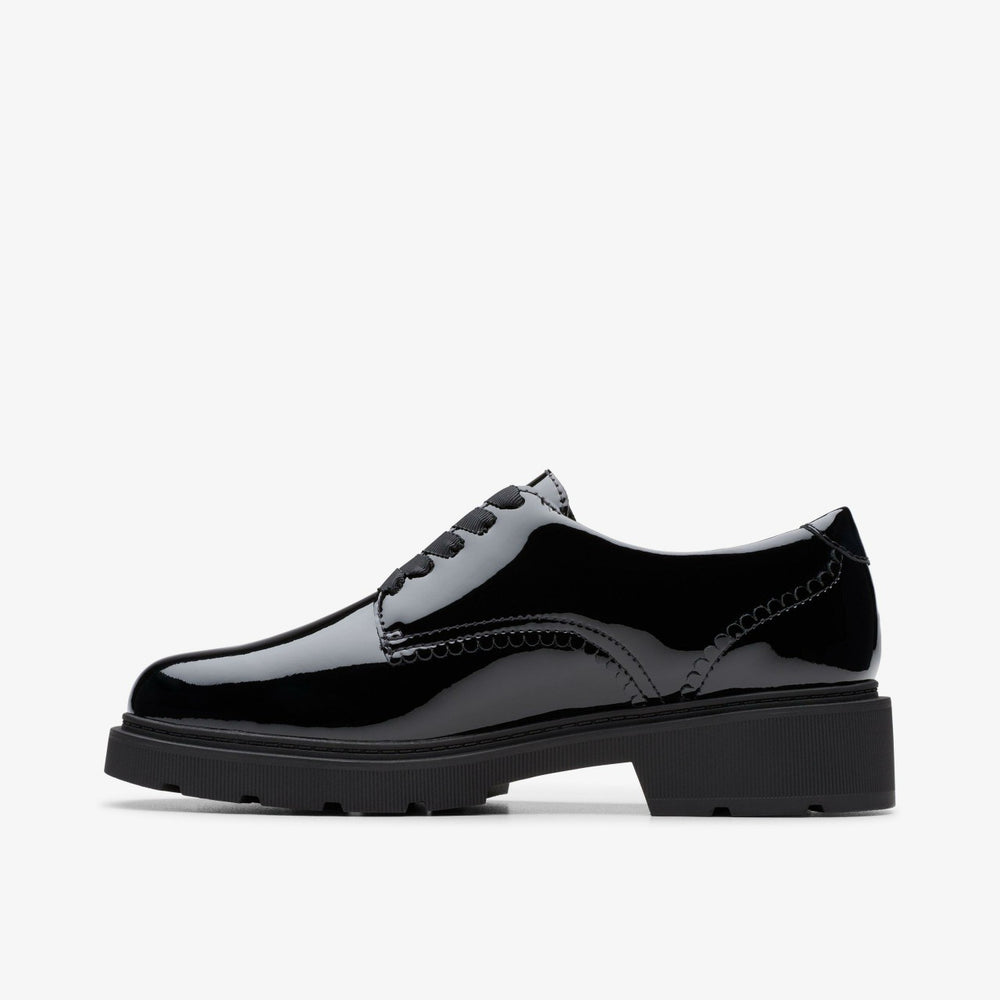 Eris Pure Youth Black Patent | Clarks Discount