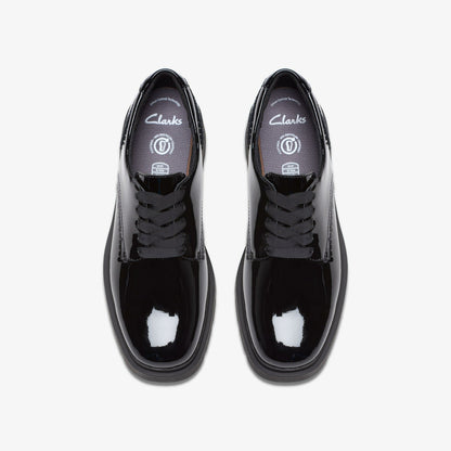 Eris Pure Youth Black Patent | Clarks Discount