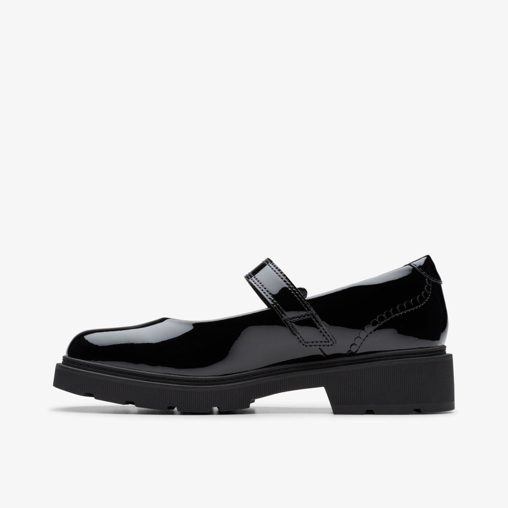 Eris Jane Youth Black Patent | Clarks US