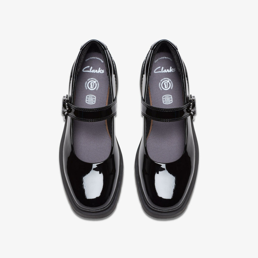 Eris Jane Youth Black Patent | Clarks US