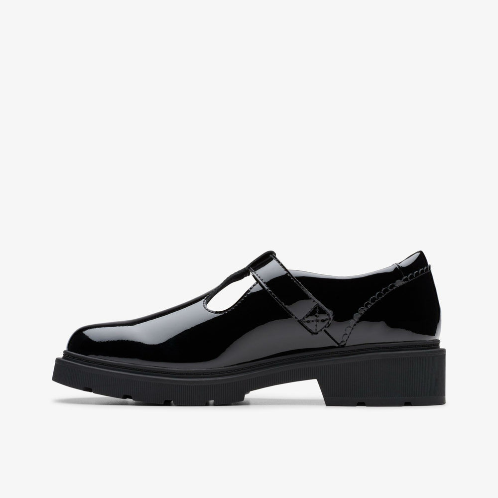Eris Hope Youth Black Patent | Clarks Sale