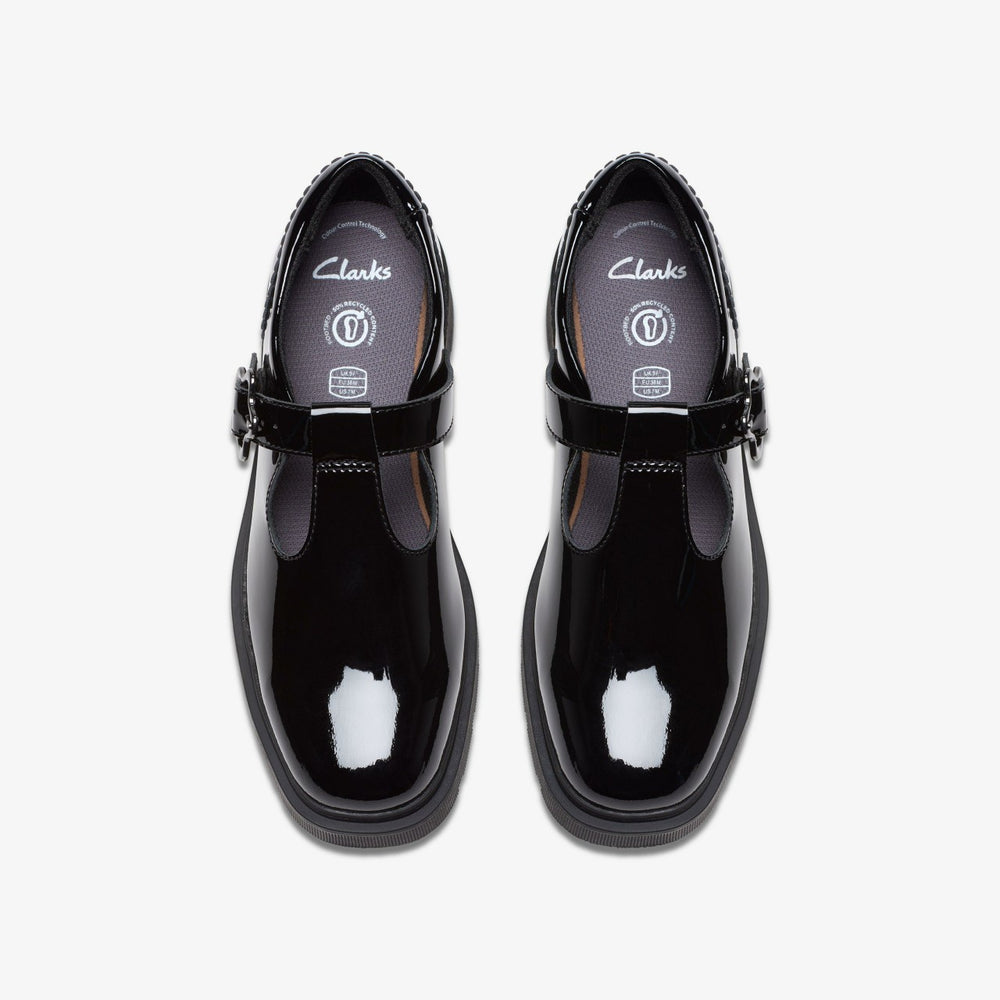 Eris Hope Youth Black Patent | Clarks Sale