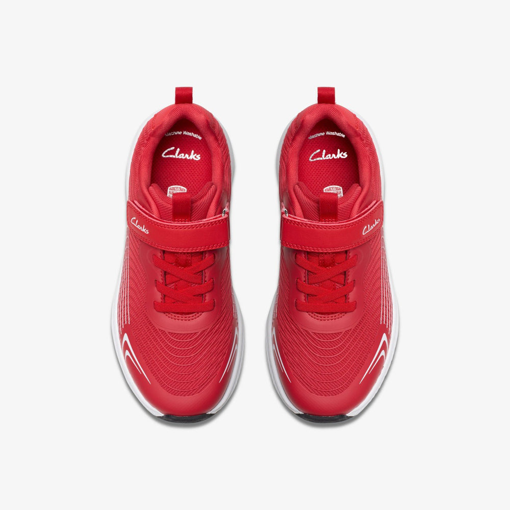 Deyes Dash Kid Red Synthetic | Clarks