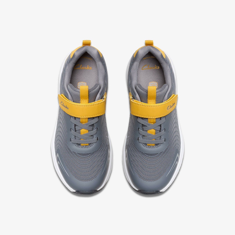Deyes Dash Kid Grey Synthetic | Clarks Discount