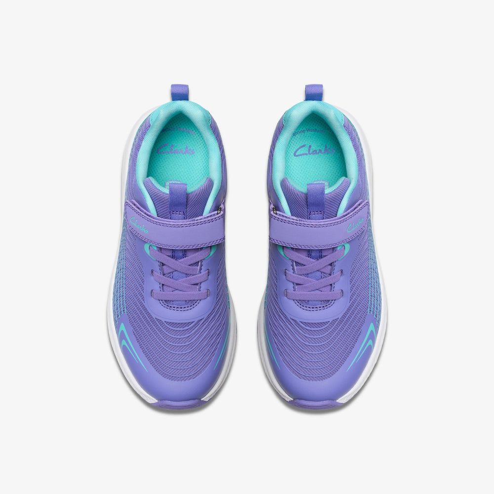 Deyes Dash Kids Purple Synthetic | Clarks For Sale