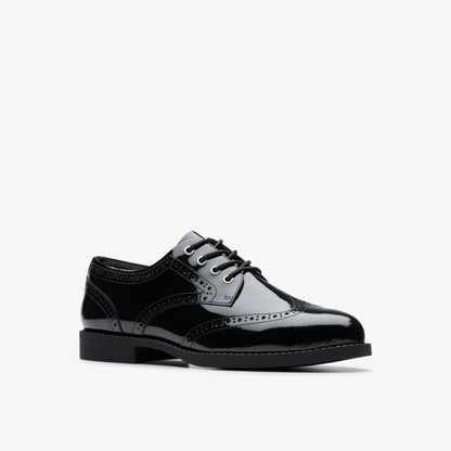 Tapa Pure Youth Black Patent | Clarks Discount