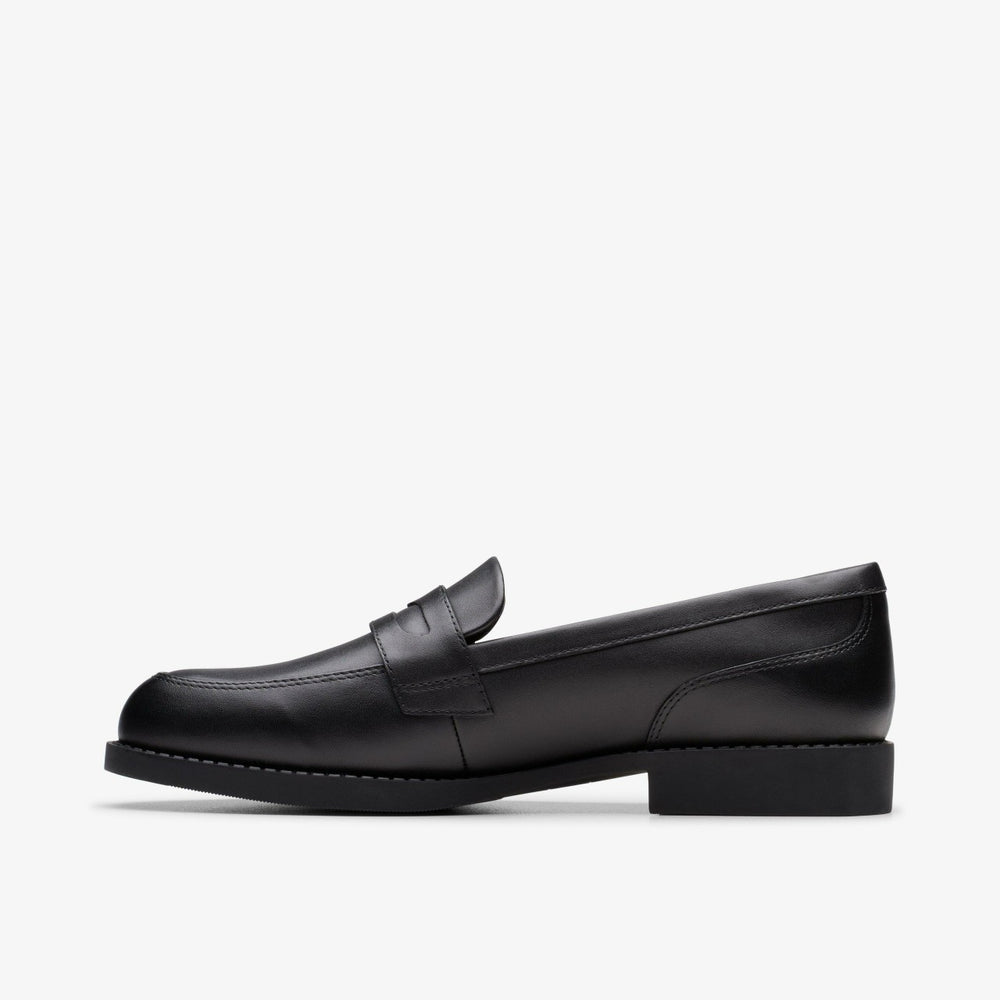 Tapa Edge Youth Black Leather | Clarks Sale