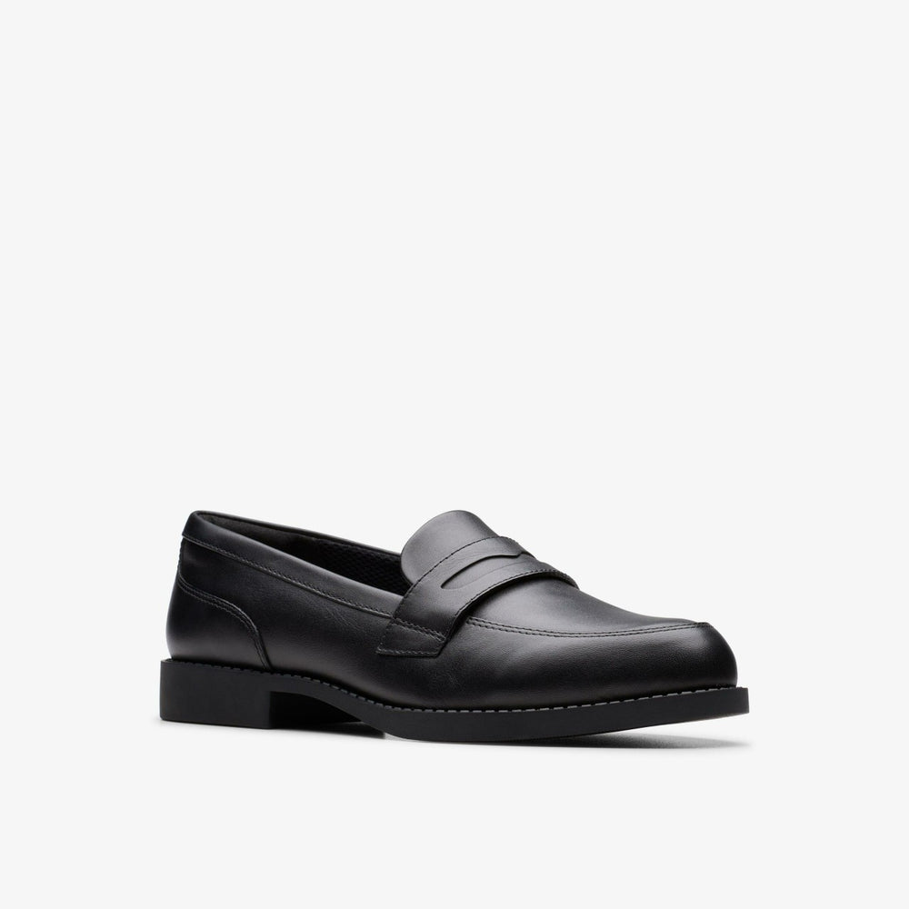 Tapa Edge Youth Black Leather | Clarks Sale