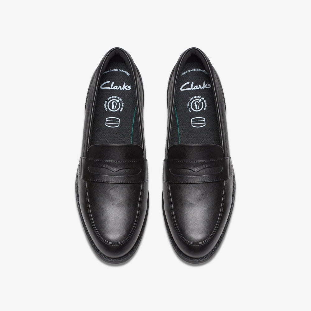 Tapa Edge Youth Black Leather | Clarks Sale