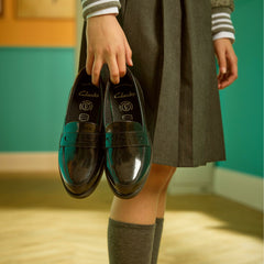 Tapa Edge Youth Black Patent | Clarks Onsale