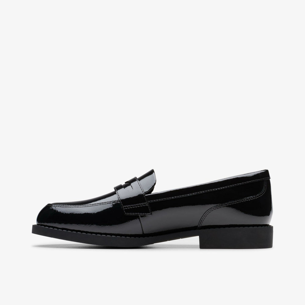 Tapa Edge Youth Black Patent | Clarks Onsale