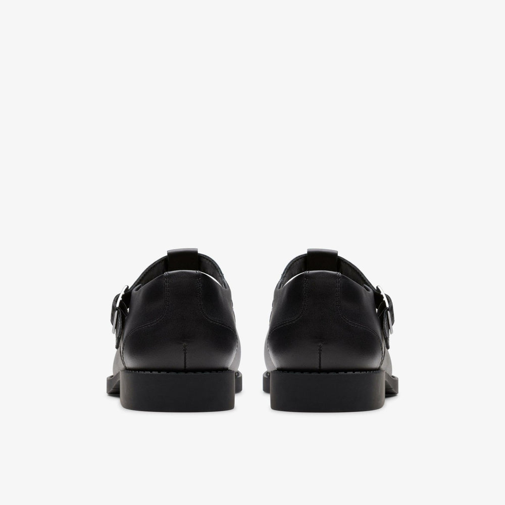 Tapa Hope Youth Black Leather | Clarks Onsale