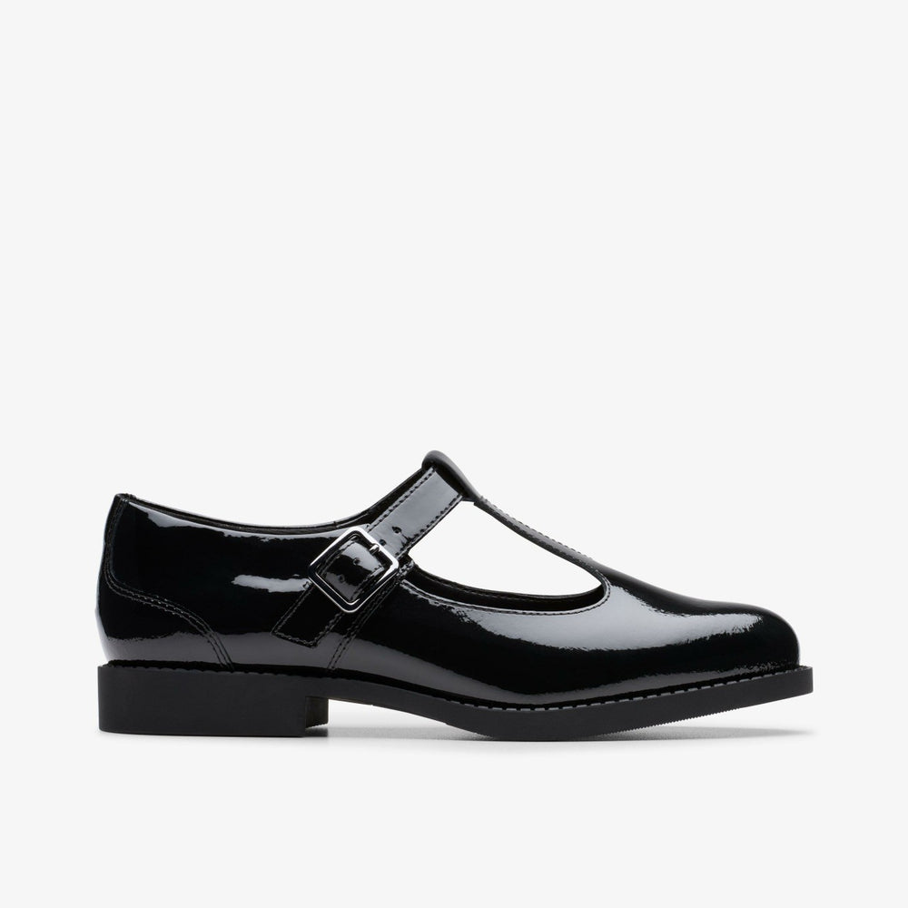 Tapa Hope Youth Black Patent | Clarks Sale