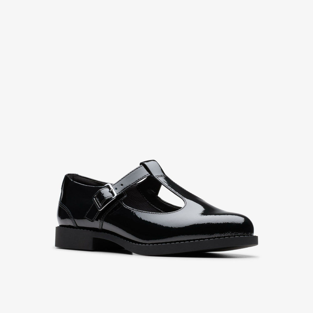 Tapa Hope Youth Black Patent | Clarks Sale