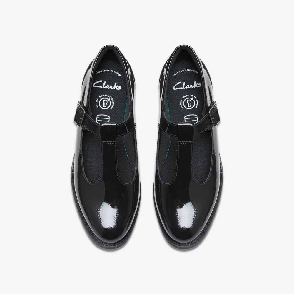 Tapa Hope Youth Black Patent | Clarks Sale