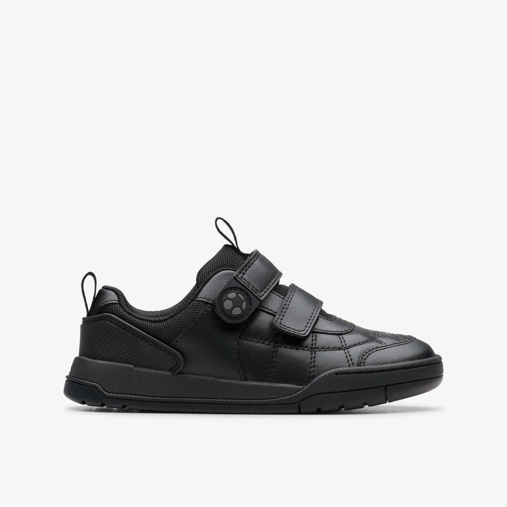 Laser Cross Kid Black Leather | Clarks