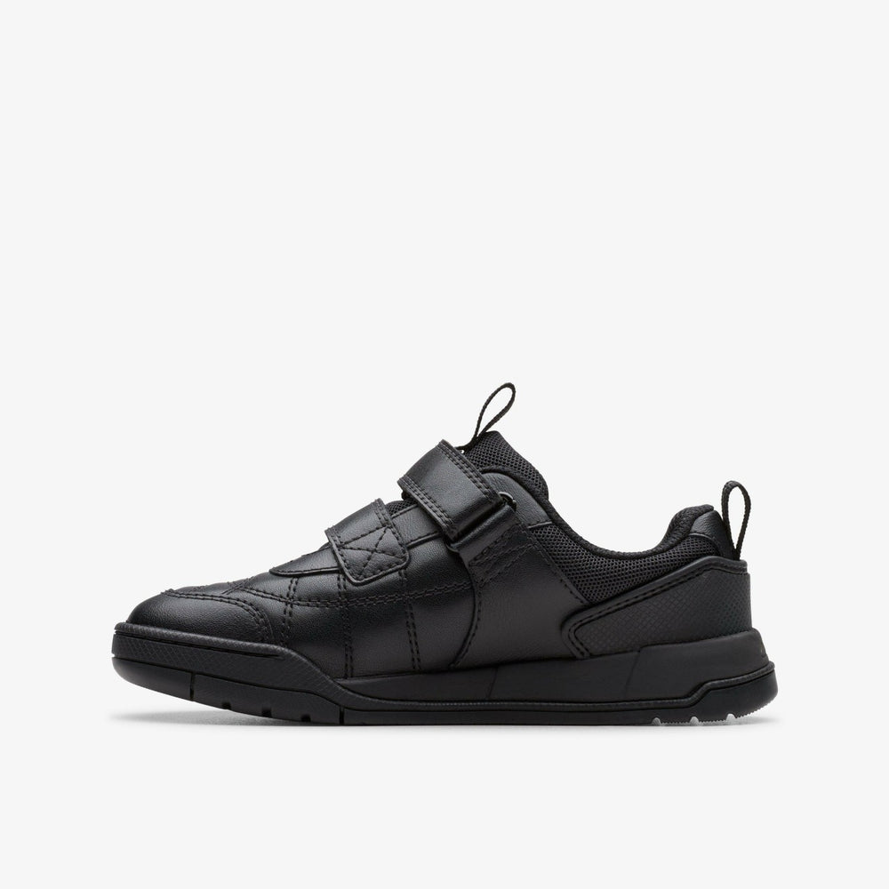 Laser Cross Kid Black Leather | Clarks