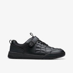 Laser Cross Youth Black Leather | Clarks US