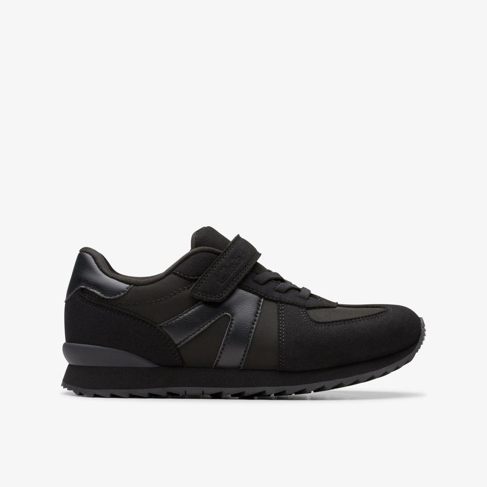 Jaspen Vibe Kid Black/Black | Clarks For Sale