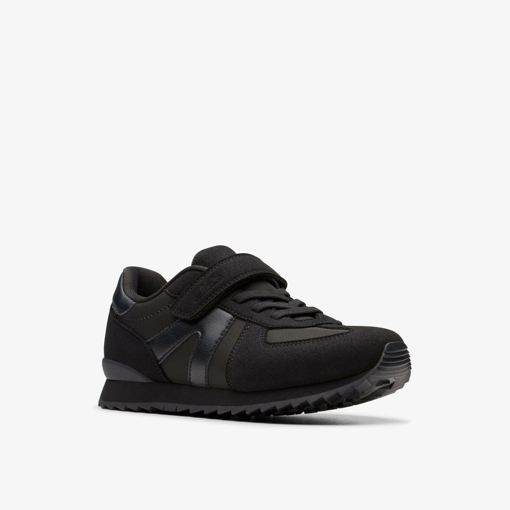 Jaspen Vibe Kid Black/Black | Clarks For Sale