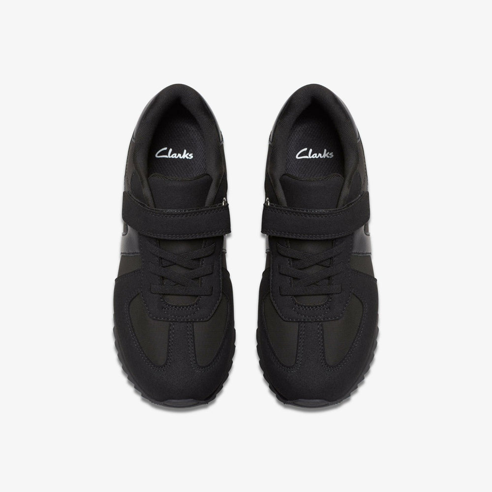 Jaspen Vibe Kid Black/Black | Clarks For Sale