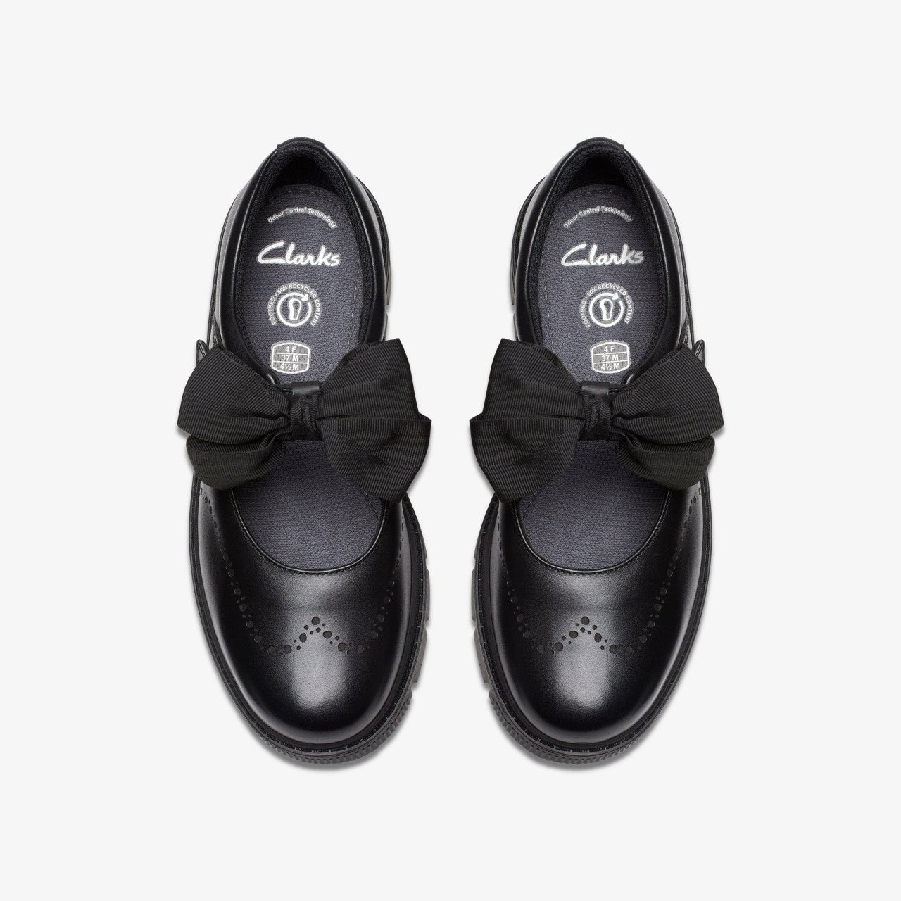 Lorcam Jane Youth Black Leather | Clarks Sale
