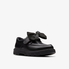 Lorcam Bow Kid Black Leather | Clarks Sale