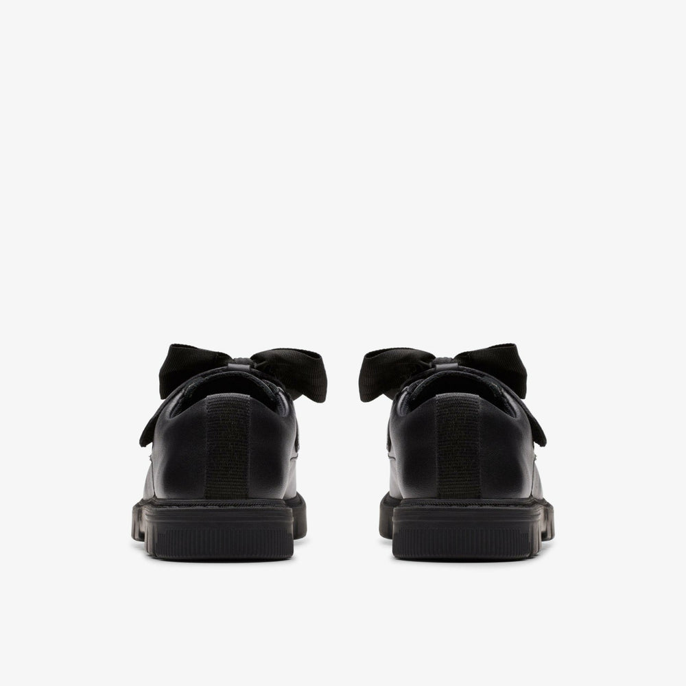 Lorcam Bow Kid Black Leather | Clarks Sale