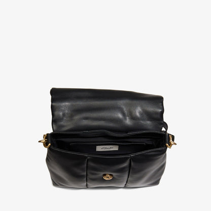 Puffy Crossbody Black Leather | Clarks US